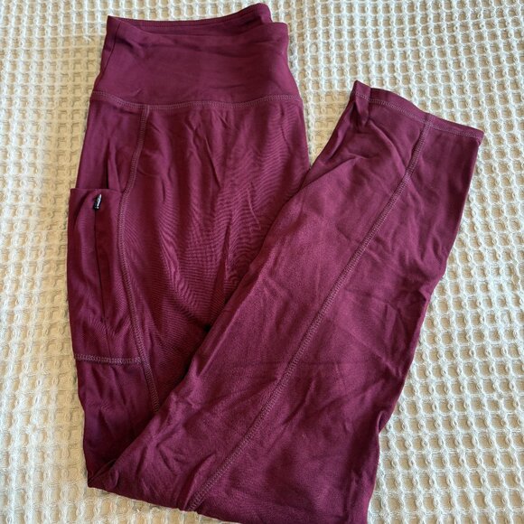 Jaanuu Women's High-Waist Yoga Pant - J95140 - BURGUNDY - XL - Picture 1 of 5